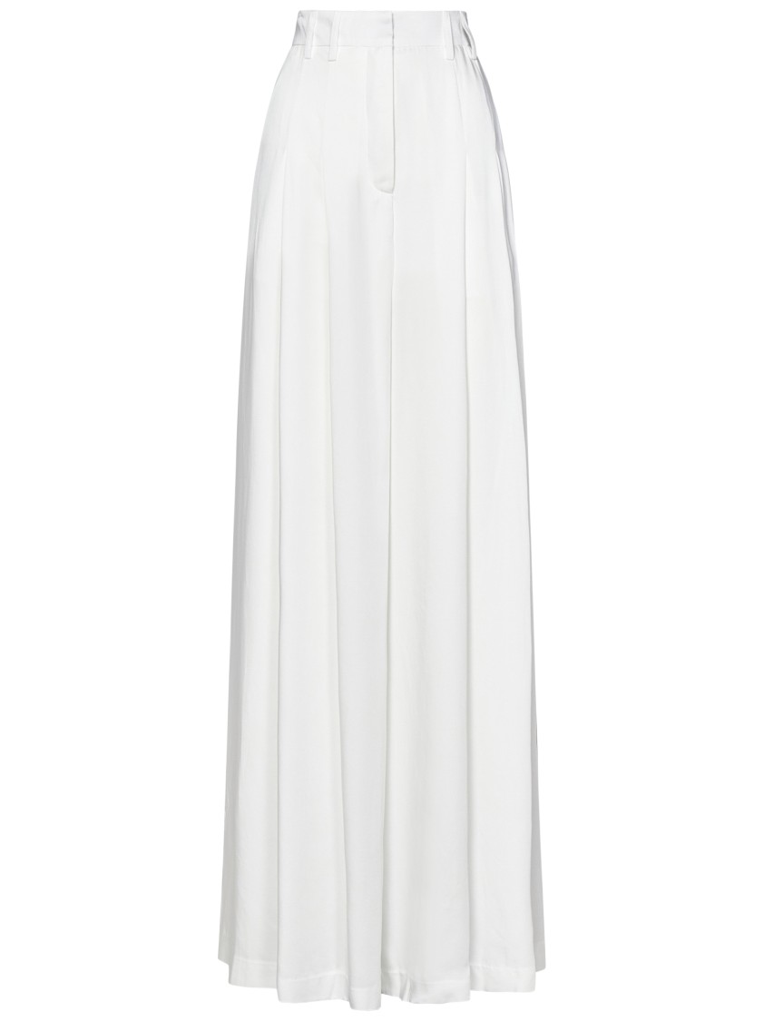 Monot Mônot High-waisted Palazzo Trousers With Double Front Pleat