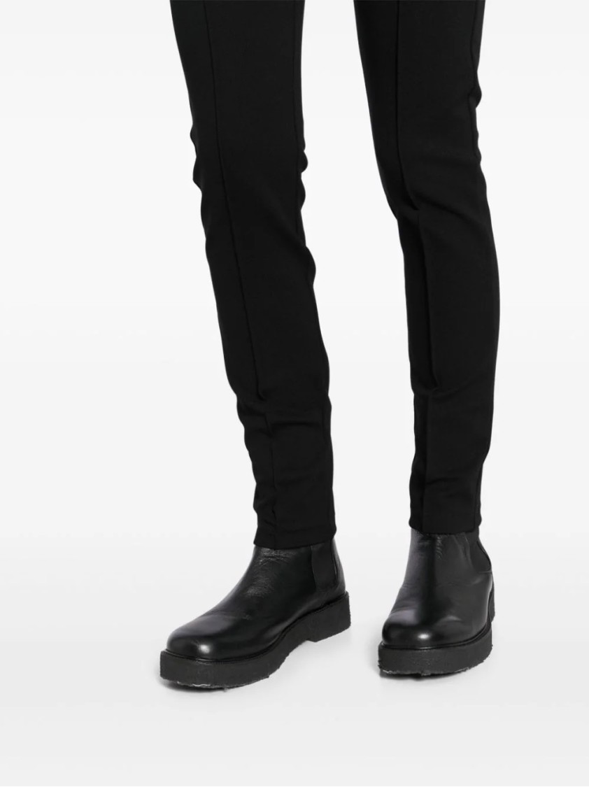 Moncler Grenoble Black Leggings With Zipped Pocket In Stretch Polyamide Woman In Black