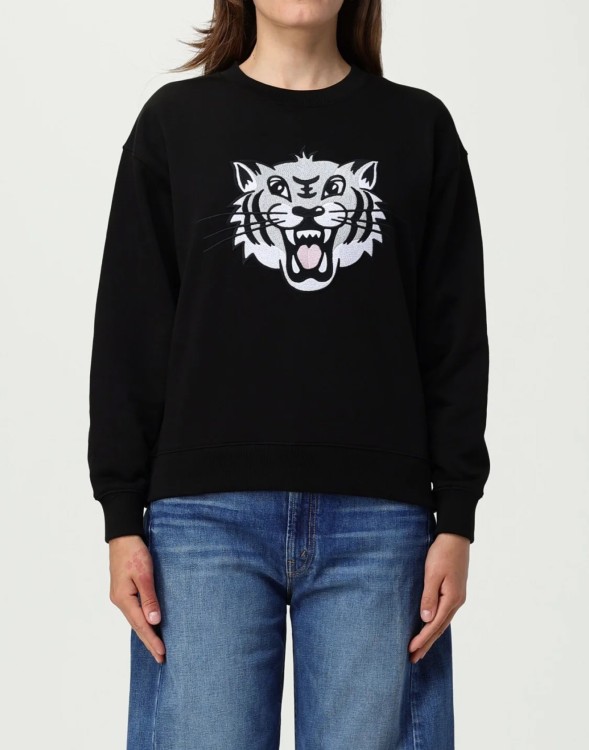 Kenzo Happy Tiger Logo Sweatshirt in Black | THE LIST