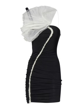 ワンピース Nensi Dojaka Black Jumpsuit With 3D Floral Appliques Nensi Dojaka Black Jumpsuit With 3D Floral Appliqués | THE LIST
