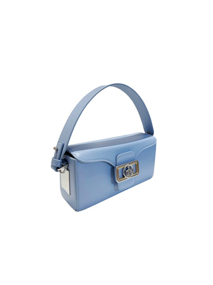 Lanvin Pencil Box Bag Nano With Strap In Blue