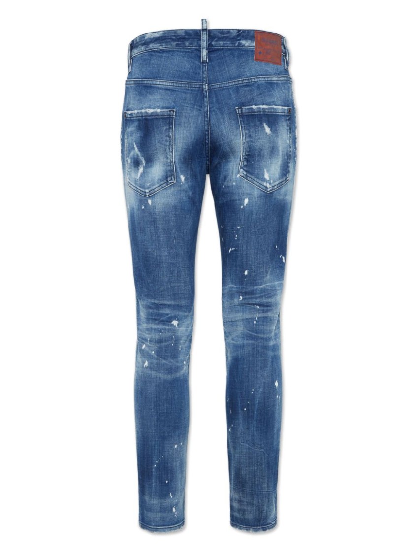 DSQUARED2 DSQUARED2 SLIM FIT DISTRESSED DENIM JEANS WITH FIVE-POCKET DESIGN