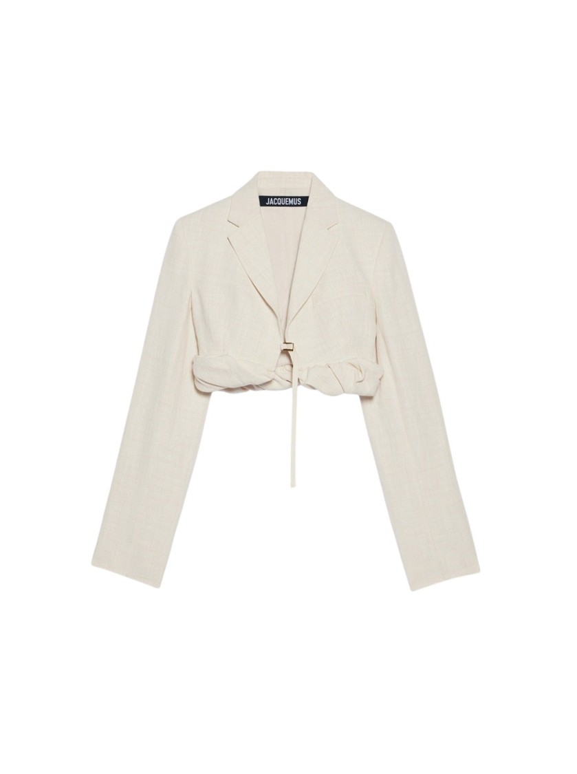 Jacquemus Short Suit Jacket With Crimped Edge