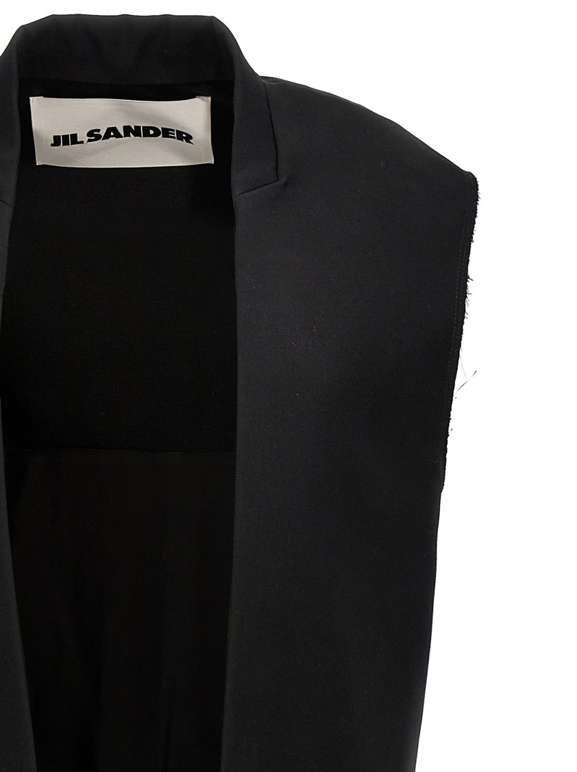 Jil Sander Gilet In Black