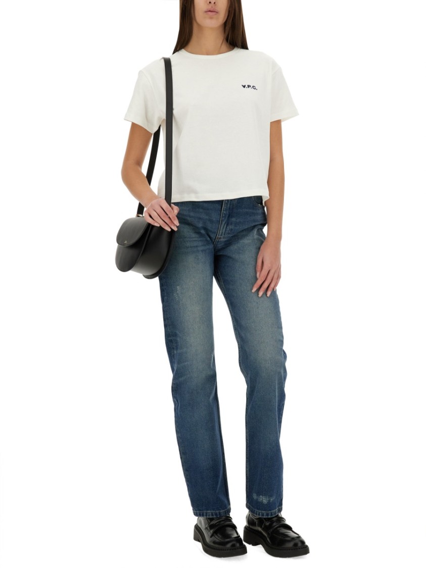 Apc Elisabeth Straight Jeans In Blue