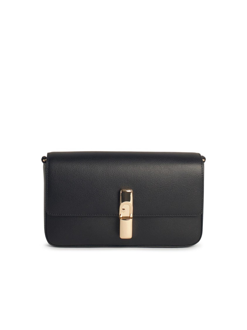 Shop Furla Iride' Small Black Leather Crossbody Bag