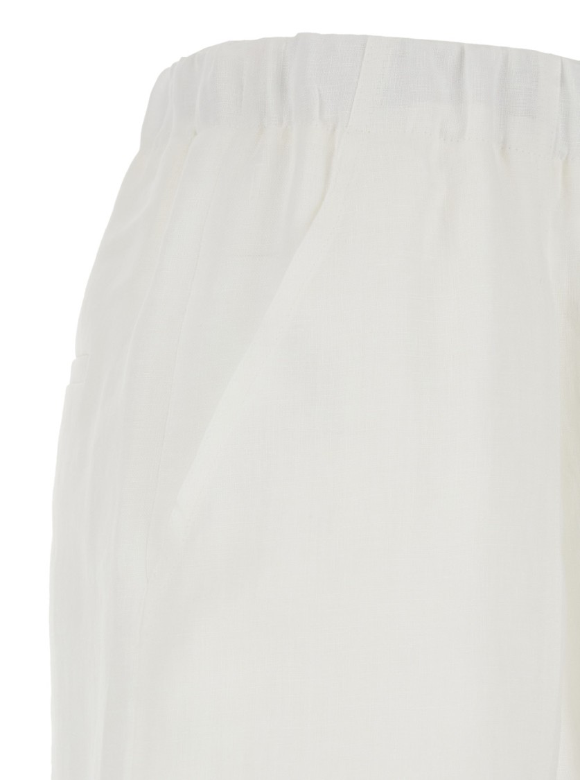 Shop Antonelli White Bermuda Shorts With Elastic Waist
