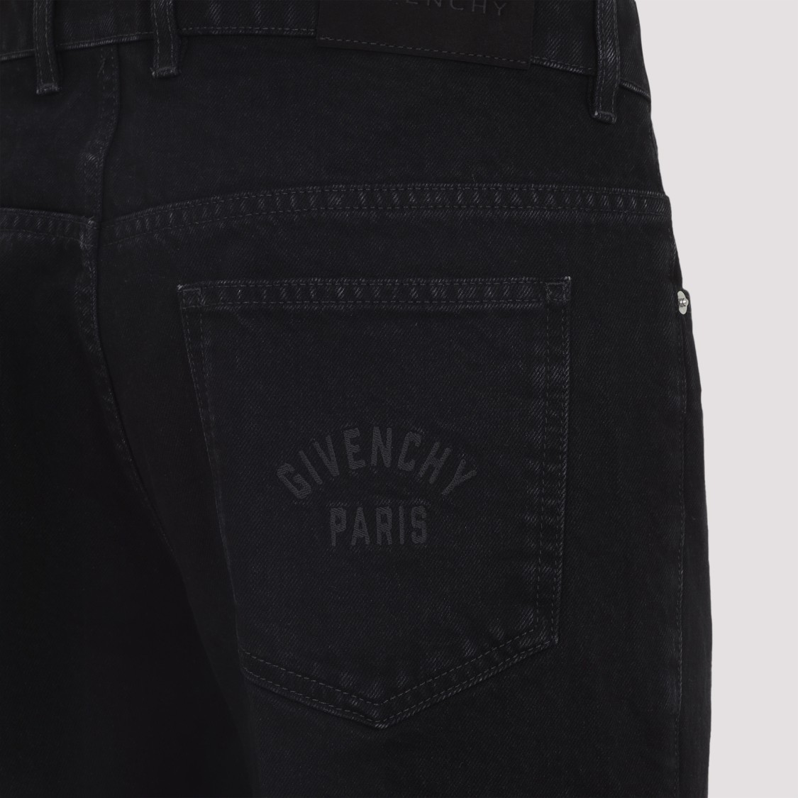 Givenchy Straight-leg Cotton Blend Trousers With Subtle Branding In Black