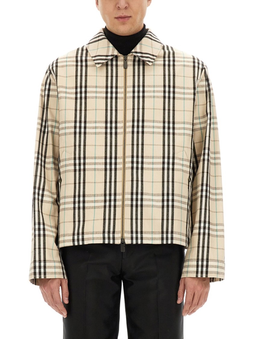 Shop Burberry "vintage Check" Jacket In Neutrals