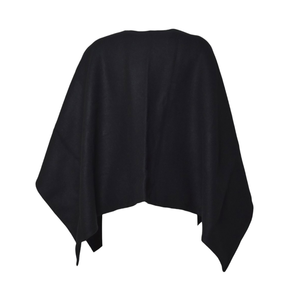 Max Mara Flowing Black Alpaca Blend Wrap With Versatile Silhouette In Black