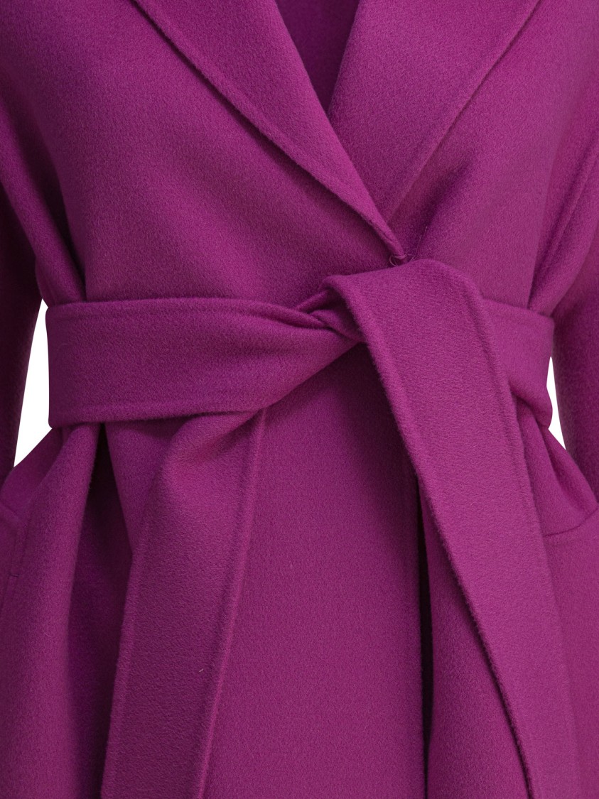 Max Mara Mid-length Fuchsia Wool Coat In Multi
