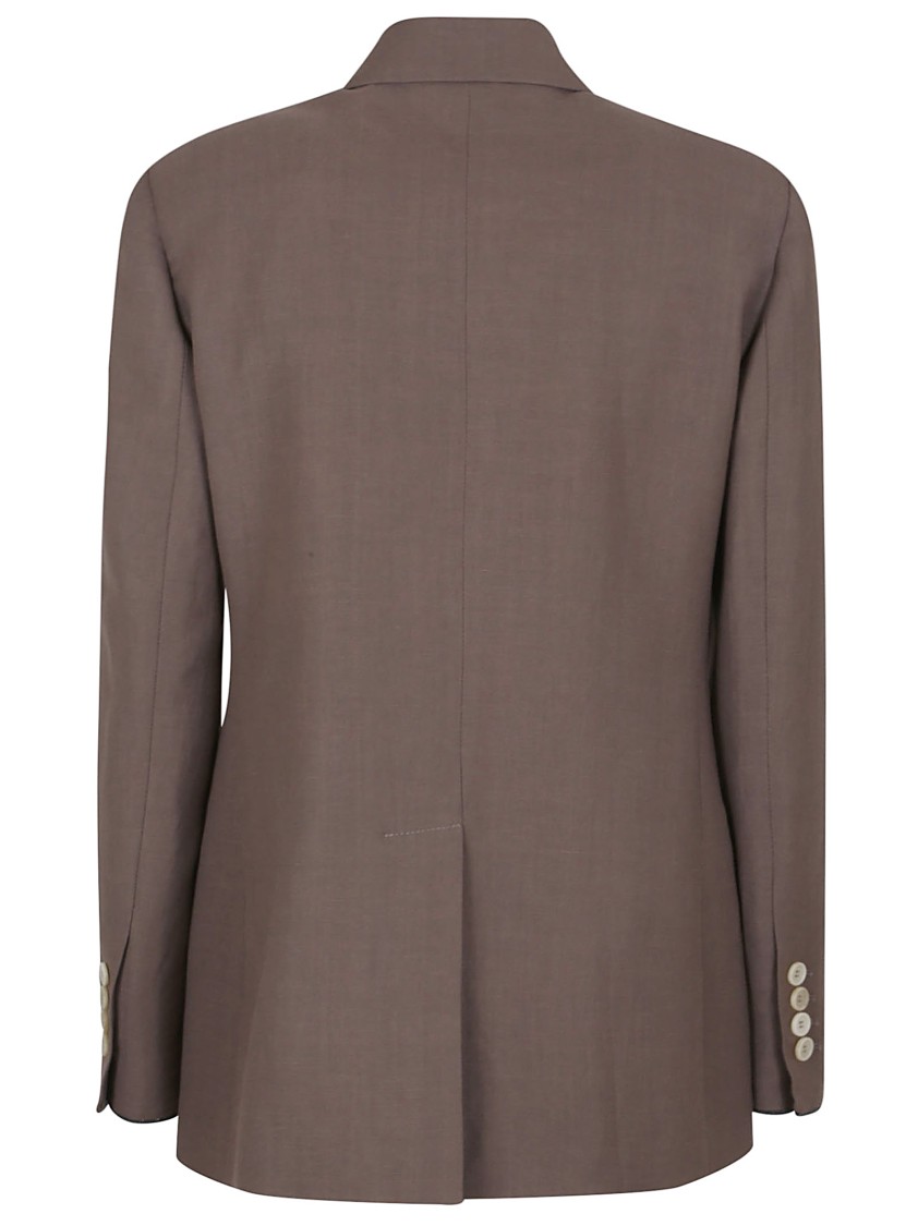 Brunello Cucinelli Tailored Double-breasted Blazer In Brown