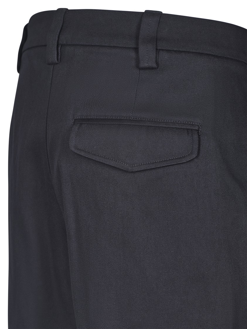 Apc A.p.c. Tailored Black Trousers With Pleated Front And Relaxed Fit In Black