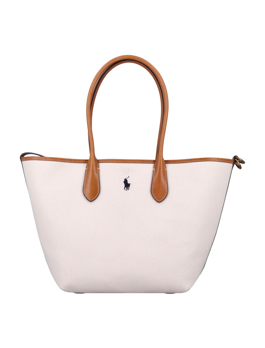 Polo Ralph Lauren Structured Medium Tote With Leather Accents