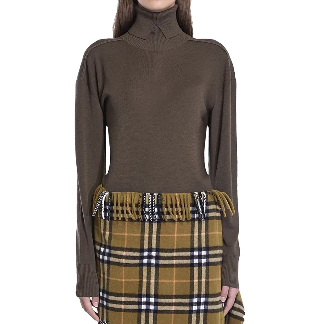 Burberry Brown Wool Sweater With Equestrian Knight Design In Brown