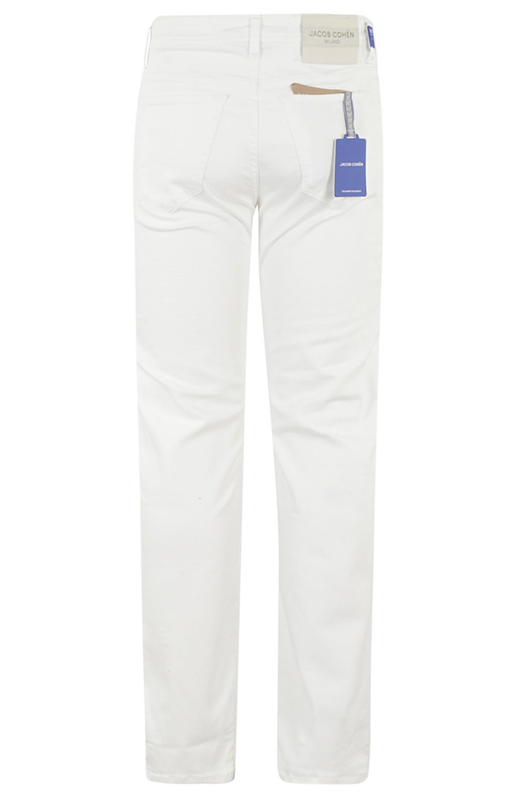 Jacob Cohen Skinny Leg Stretch Denim Pants In White