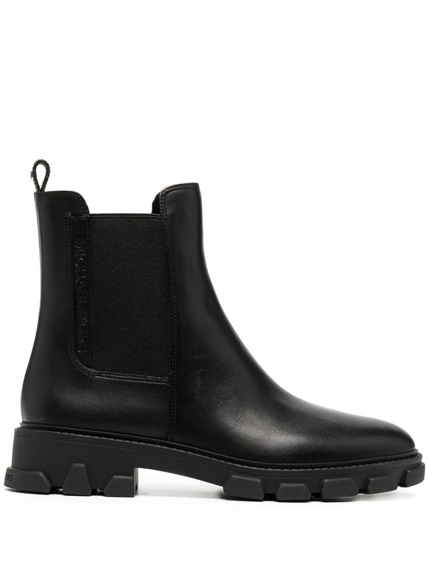 Michael Kors Ridley Leather Ankle Boot In Black