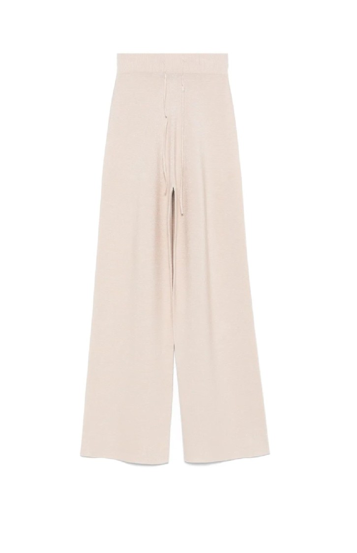 Fabiana Filippi Wide-leg Pants With Drawstring Waist In Pink