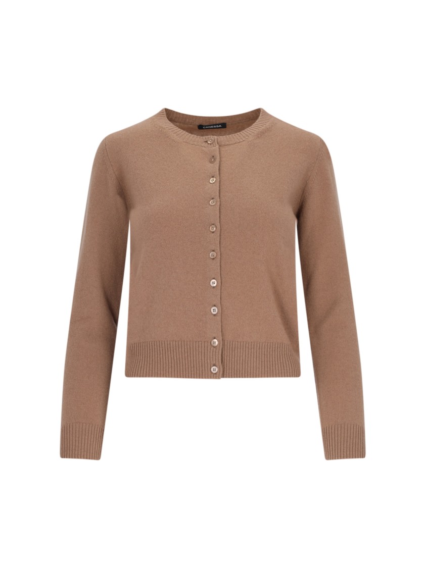Canessa Cashmere Twinset" Brown Cardigan