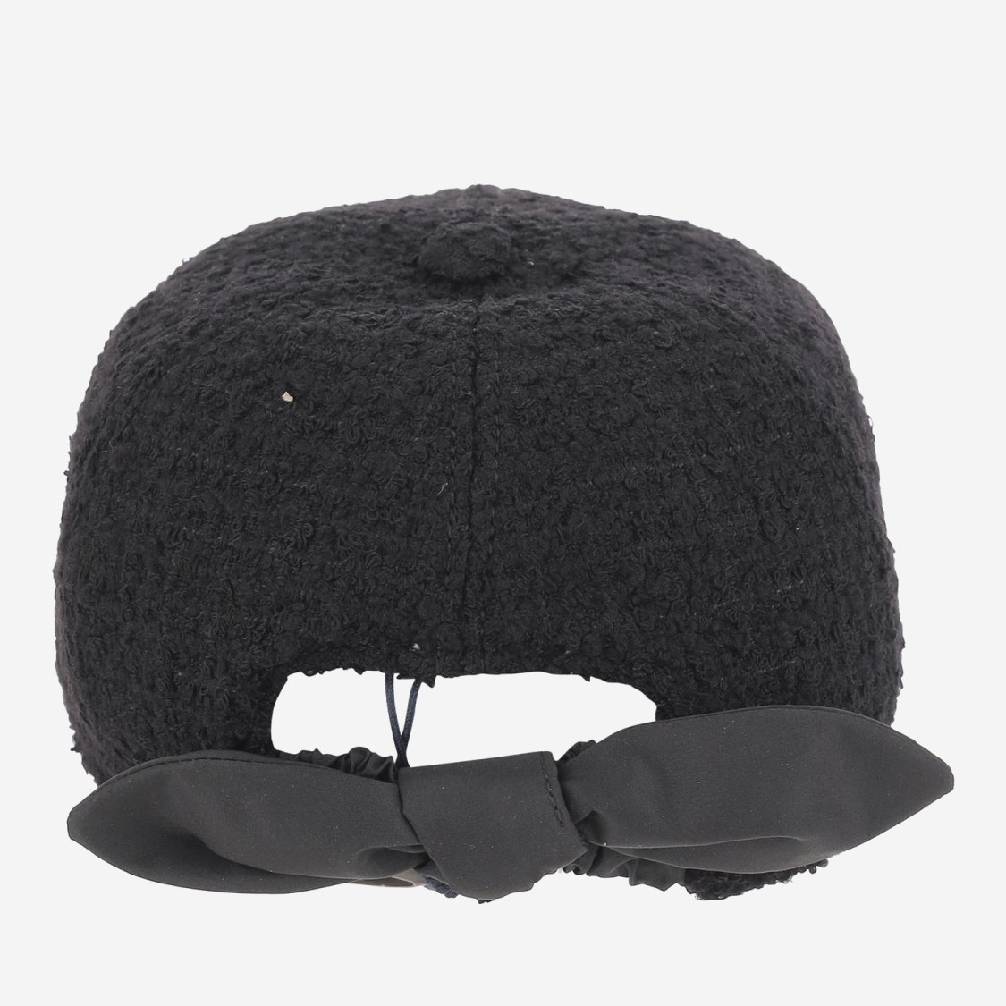 Patou Wool Tweed Baseball Cap In Black