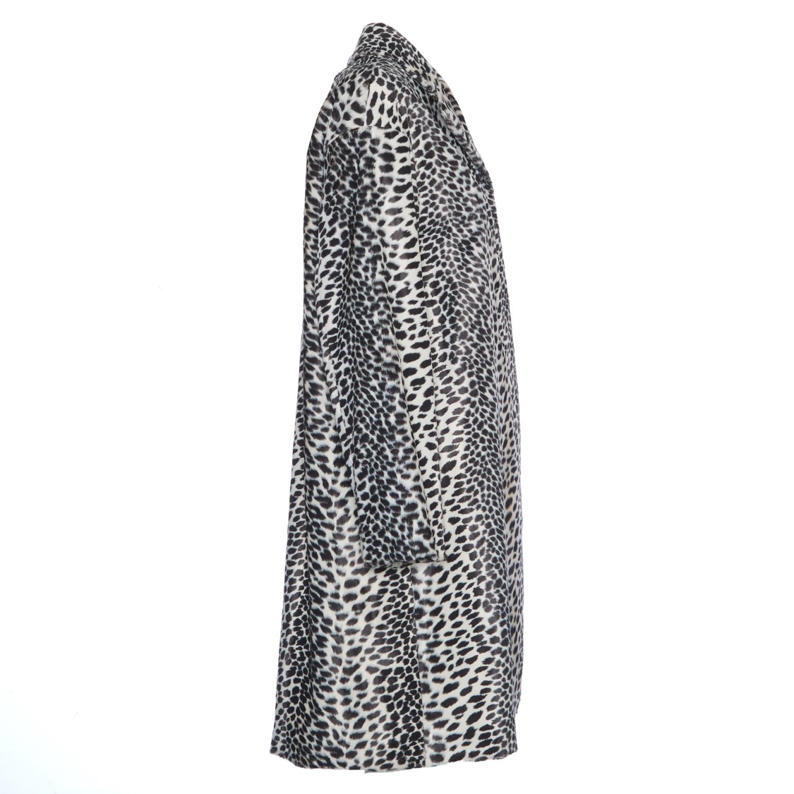 Max Mara Midi-length Cocoon Coat With Chic Animal-print Design