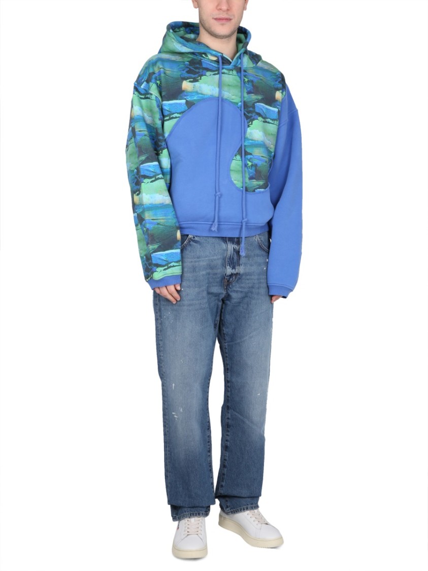 Erl Relaxed-fit Hoodie With Front Print