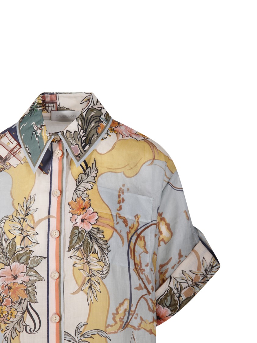 Shop Zimmermann Tallow Relaxed Shirt In Brown