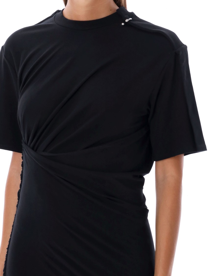 Mugler Vestito Asimmetrico Con Piercing