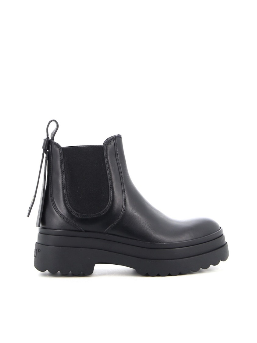 Red Valentino Platform Ankle Boots In Black