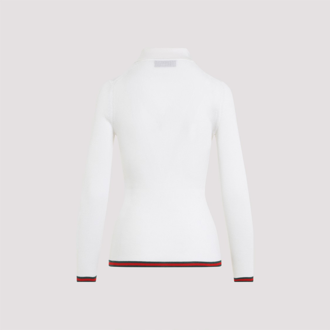 Gucci Fitted Long-sleeve Polo In White