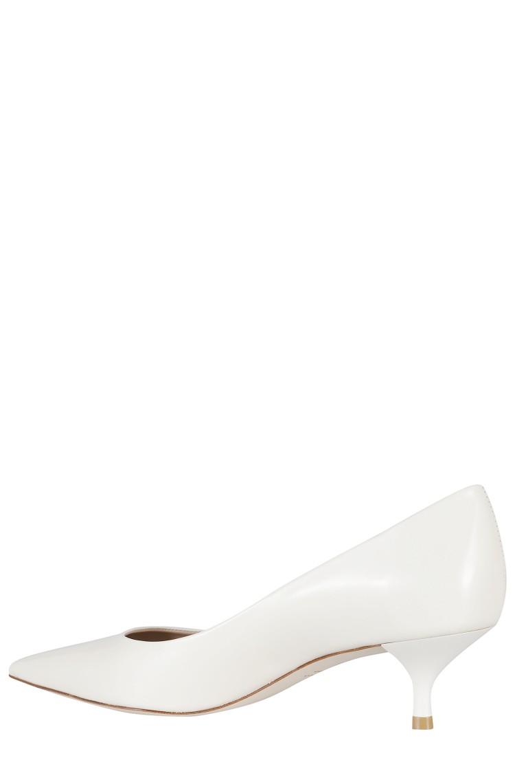 Stuart Weitzman Stuart Power 50 Pumps In White Leather