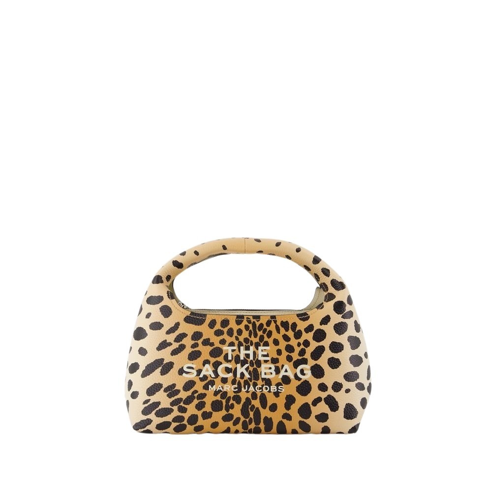 Marc Jacobs The Sack Mini Leopard-print Leather Top Handle Bag In Yellow
