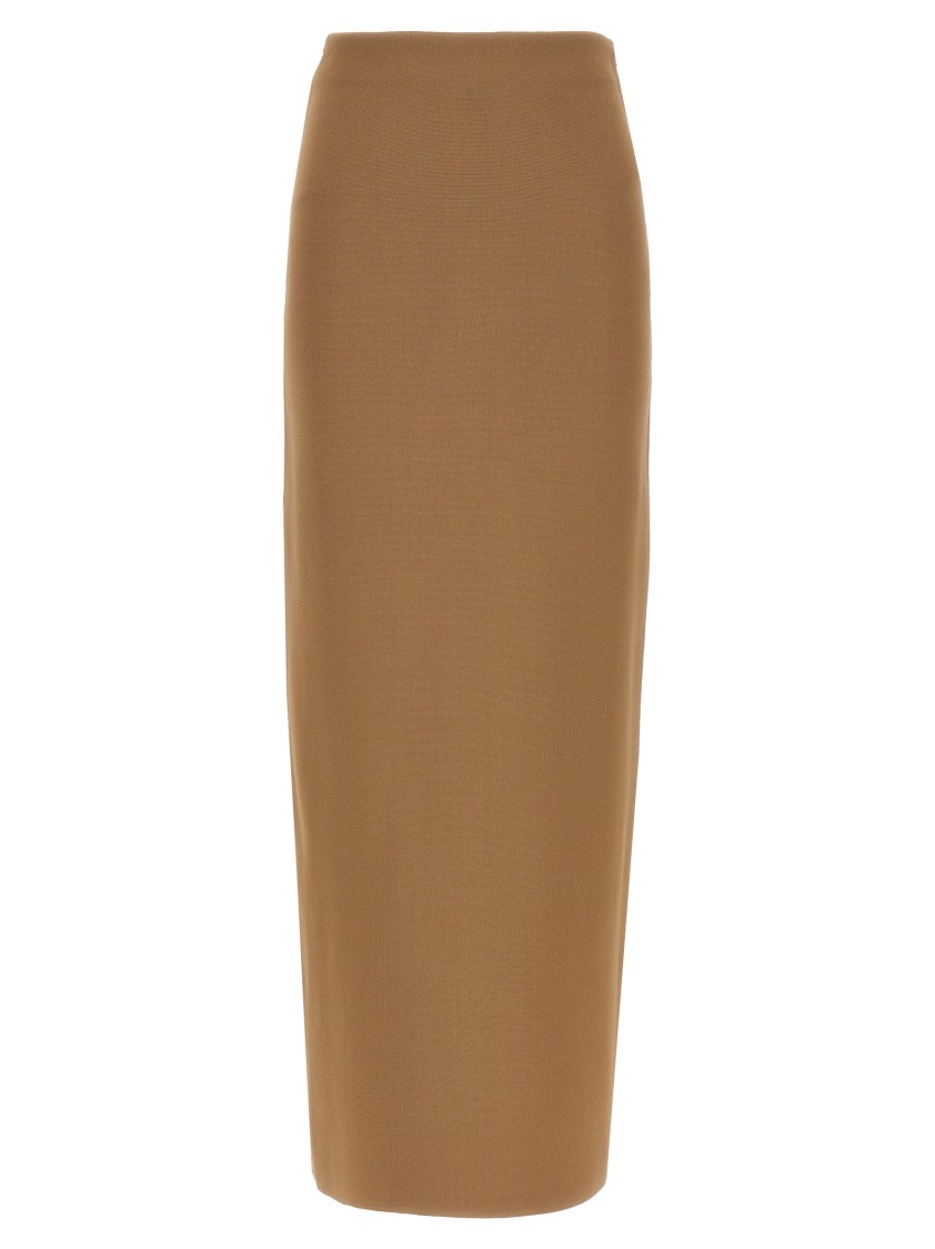 Max Mara Beige Alce Skirt In Brown