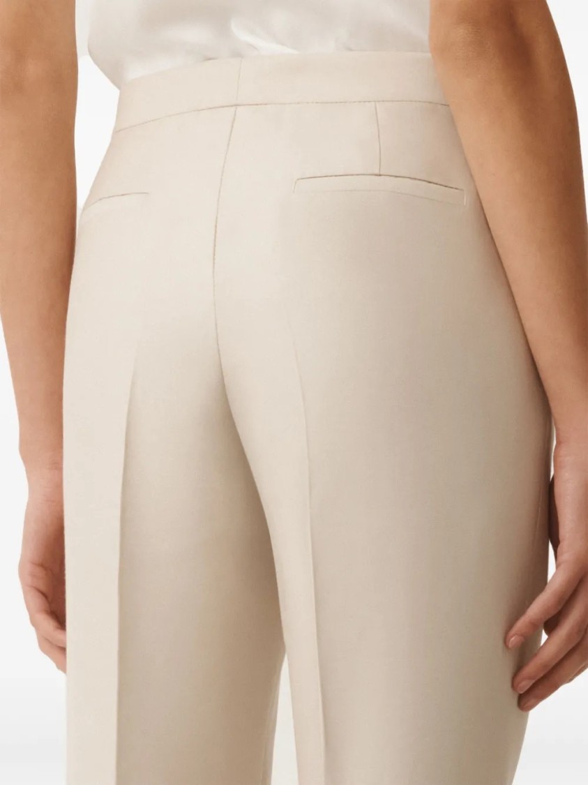 Fabiana Filippi Tailored Straight-leg Pants With Subtle Pleats In Neutral