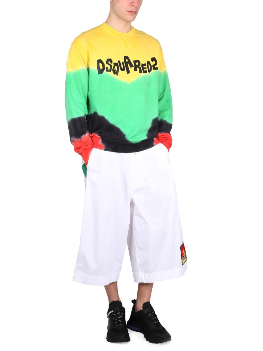 Shop Dsquared2 D2 Jamaica Sweatshirt In Green