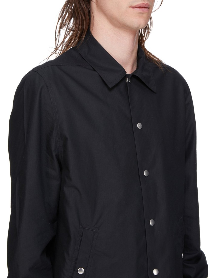 Rick Owens Drkshdw Drkshdw By Rick Owens Button-up Black Jacket With Design In Black