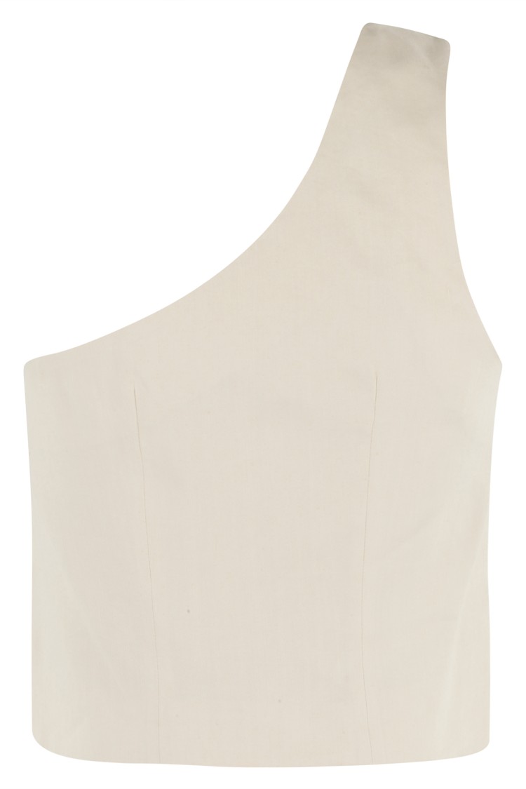 Erika Cavallini One-shoulder Linen Vest