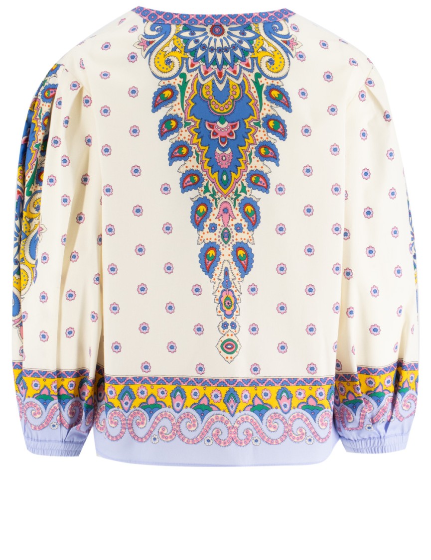 Etro Printed Cotton Blouse With Balloon Sleeves Women
