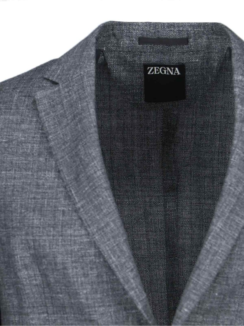 ZEGNA ZEGNA LINEN BLAZER – GREY 