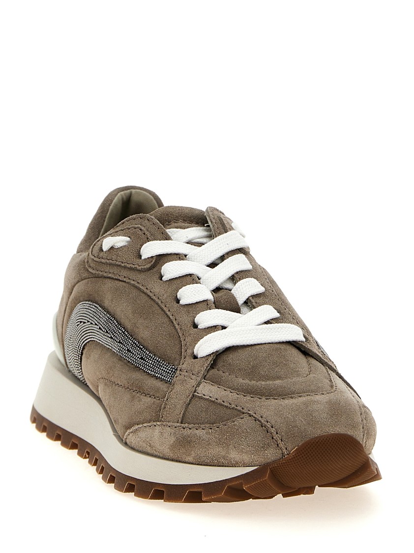 Brunello Cucinelli Monile' Sneakers In Neutral