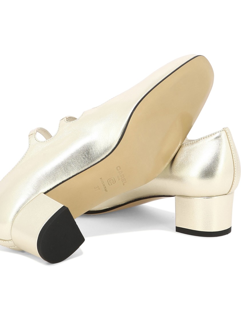 Carel Paris Heeled Shoes With Rounded Toe In Neutral