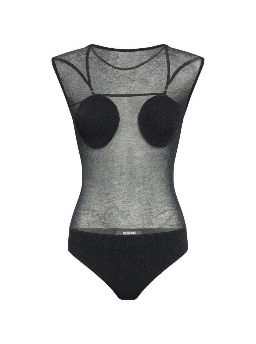 Shop Jacquemus Platano Bodysuit Black