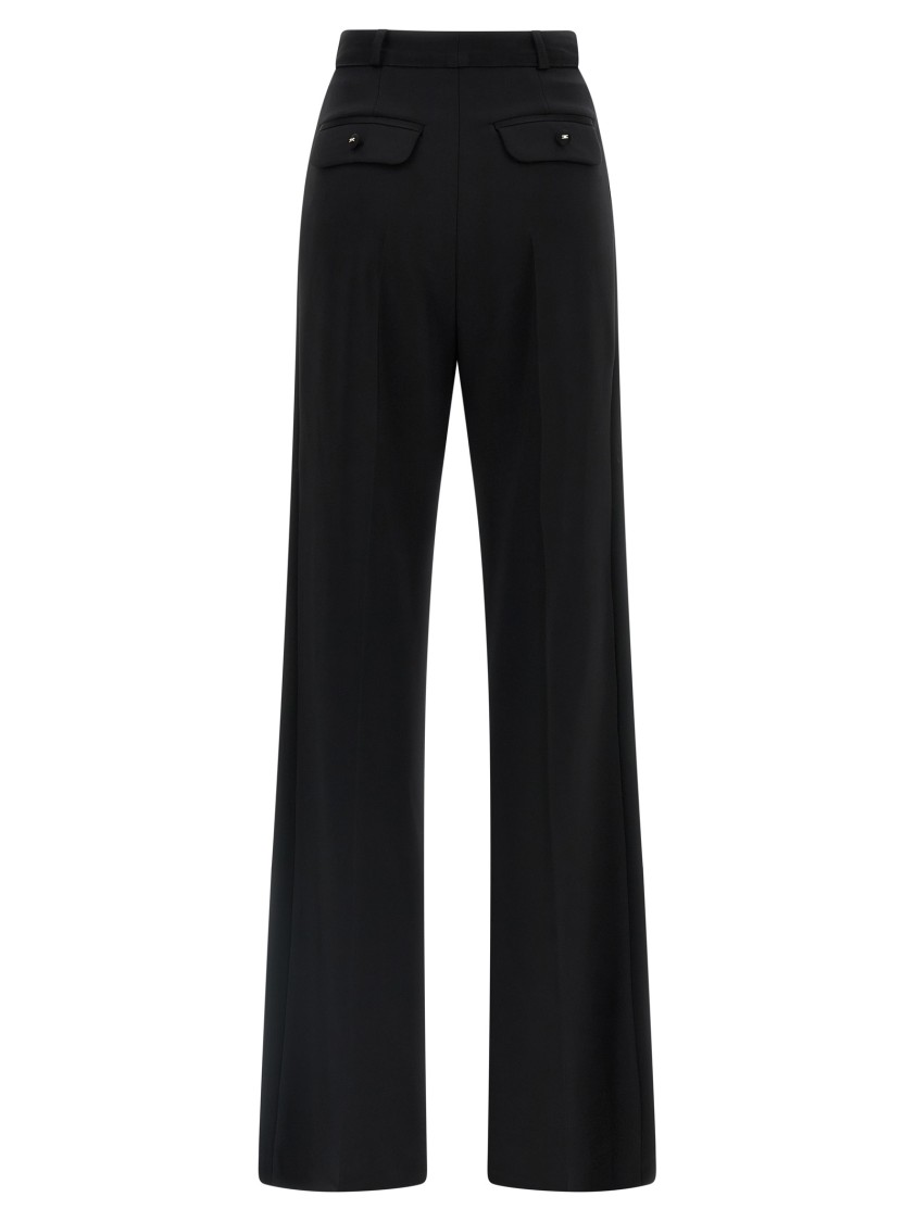 Elisabetta Franchi Tuxedo-effect Trousers Pants Black In Black