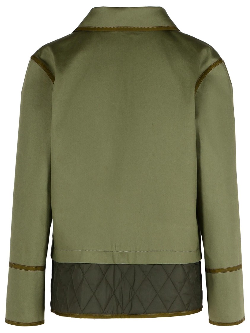 Fay Green Cotton Blend Jacket In Green