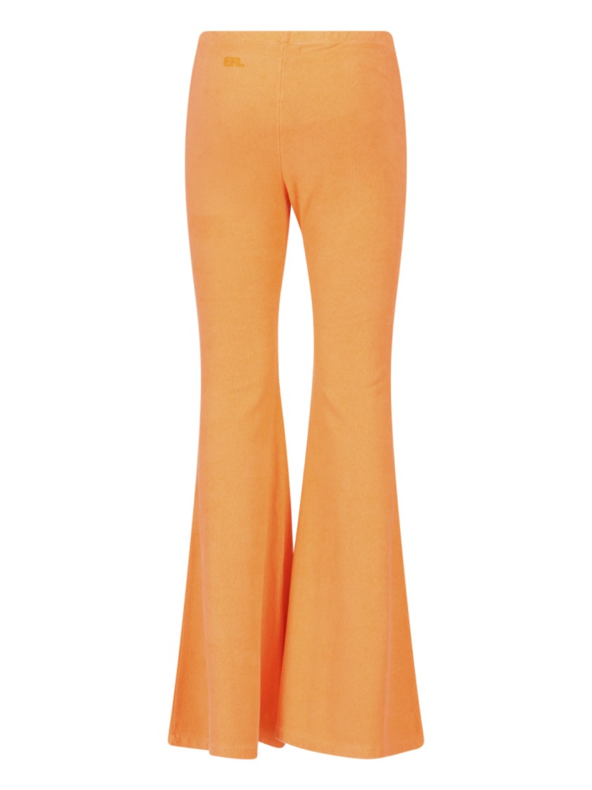 Shop Erl Medium Rise Bootcut Pants With Flared Leg In Orange