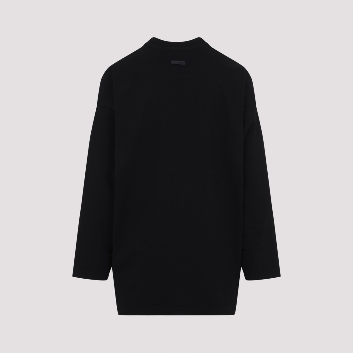 Shop Fear Of God Relaxed Fit High Neck Black T-shirt