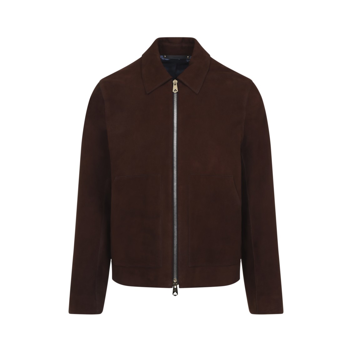Shop Paul Smith Regular Fit Leather Jacket In Brown