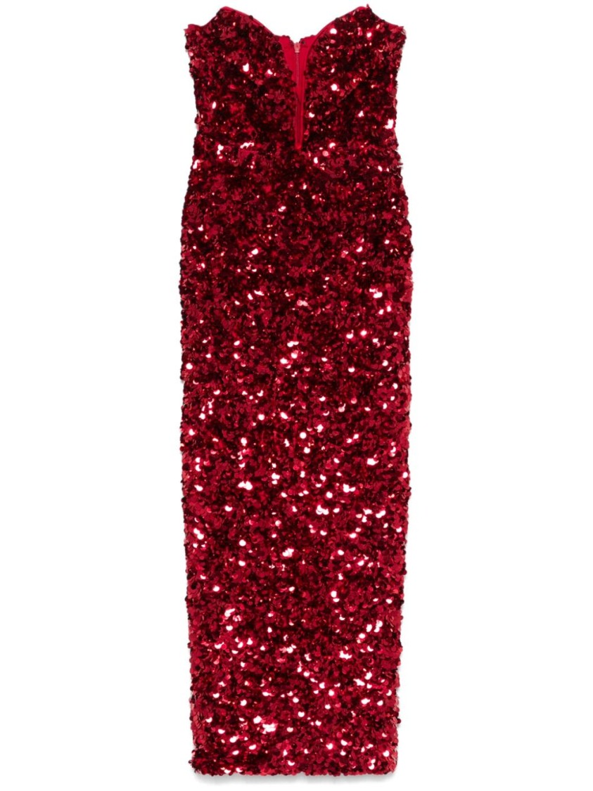 Self-portrait Self Portrait Off-the-shoulder Sequin Dress In Red