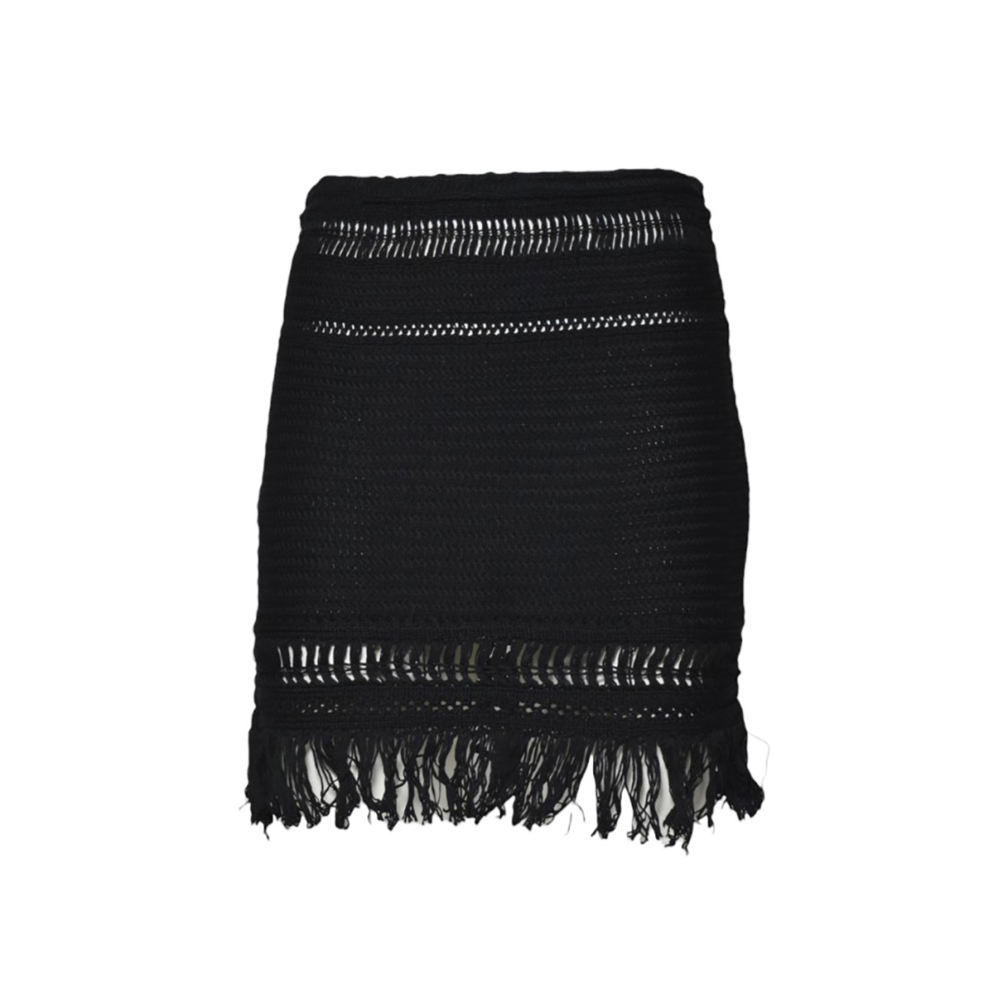 Shop Isabel Marant Étoile Black Macramé Ardena Mini Skirt