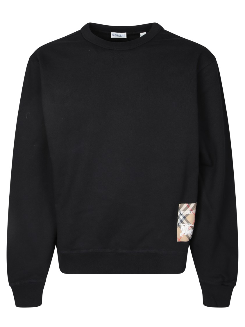 Shop Burberry Long Sleeve Black Sweatshirt